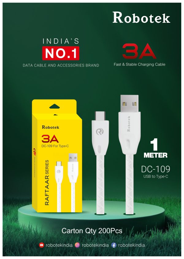 Robotek Raftaar DC109 Type-C Cable